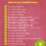 WHAT IS YOUR KAIZEN TODAY?