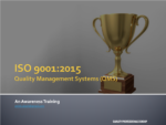 ISO 9001:2015 QMS Awareness Training (Downloadable PPT Slides with notes)