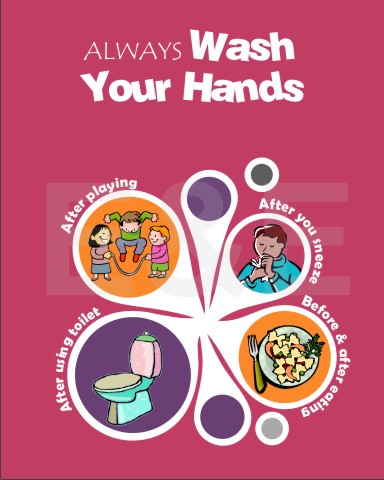School Posters Wash your hands