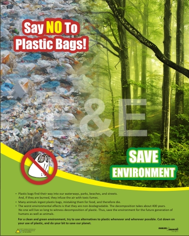 Say No To Plastic Bags- Poster